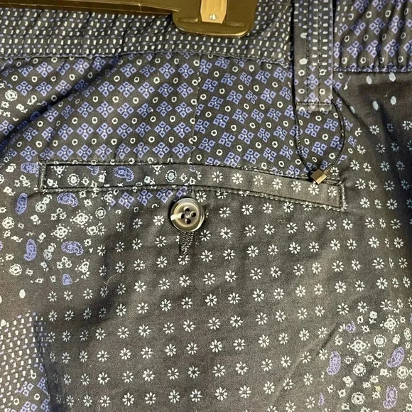 Roundtree & Yorke Size 46 x 7” Shorts Flat Front Drawstring Paisley Print NEW - Picture 4 of 11